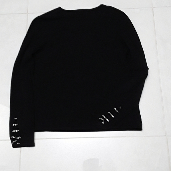 Black knit top with rhinestones - Picture 5 of 5